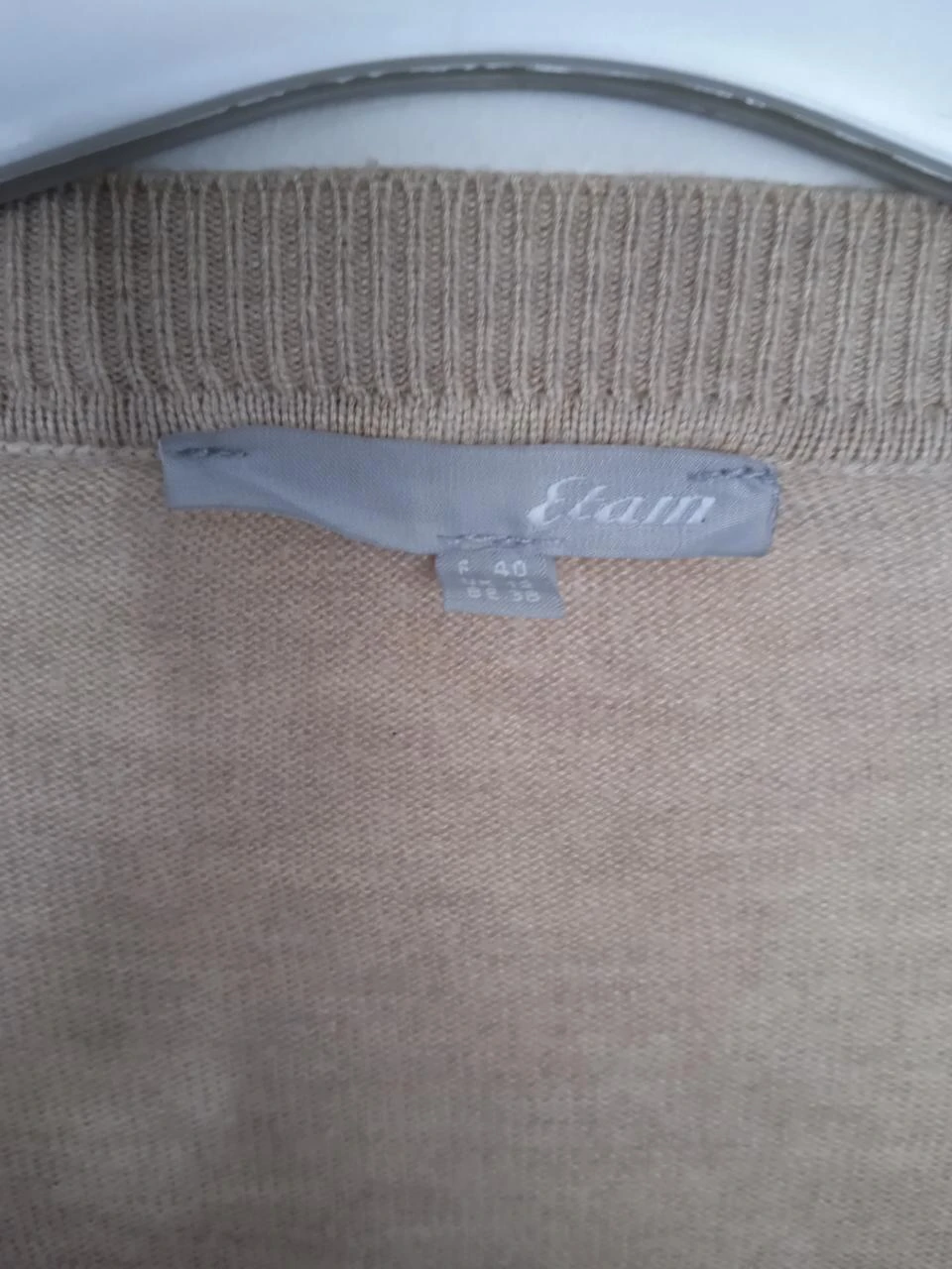 Etam fine sweater, beige vest size 40 – photo 3